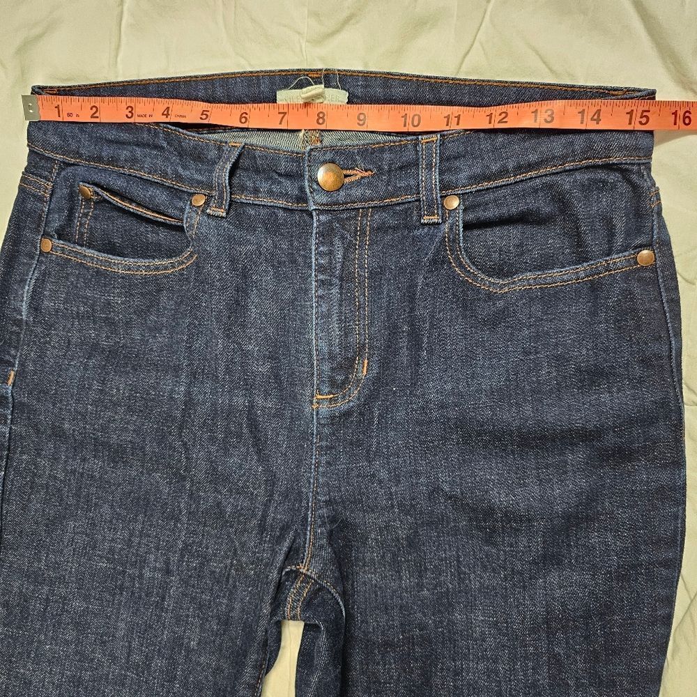 Eileen Fisher Dark Wash High Rise Skinny Jeans Women's Size 6 - Picture 7 of 10